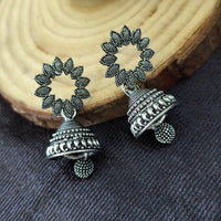 Darshana Jewels oxidised Plated Jhumki Earrings