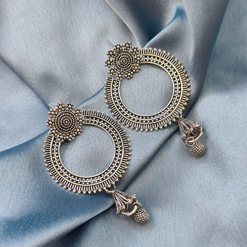 Darshana Jewels oxidised Plated Jhumki Earrings
