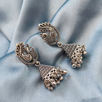 Darshana Jewels oxidised Plated Jhumki Earrings