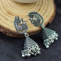 Darshana Jewels oxidised Plated Jhumki Earrings