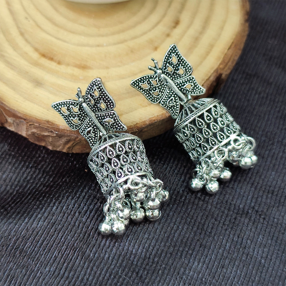 Darshana Jewels oxidised Plated Jhumki Earrings