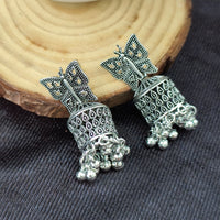Darshana Jewels oxidised Plated Jhumki Earrings