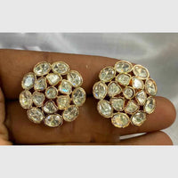 Darshana Jewels Classic Polki Kundan Studs Earrings 