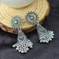 Darshana Jewels oxidised Plated Jhumki Earrings