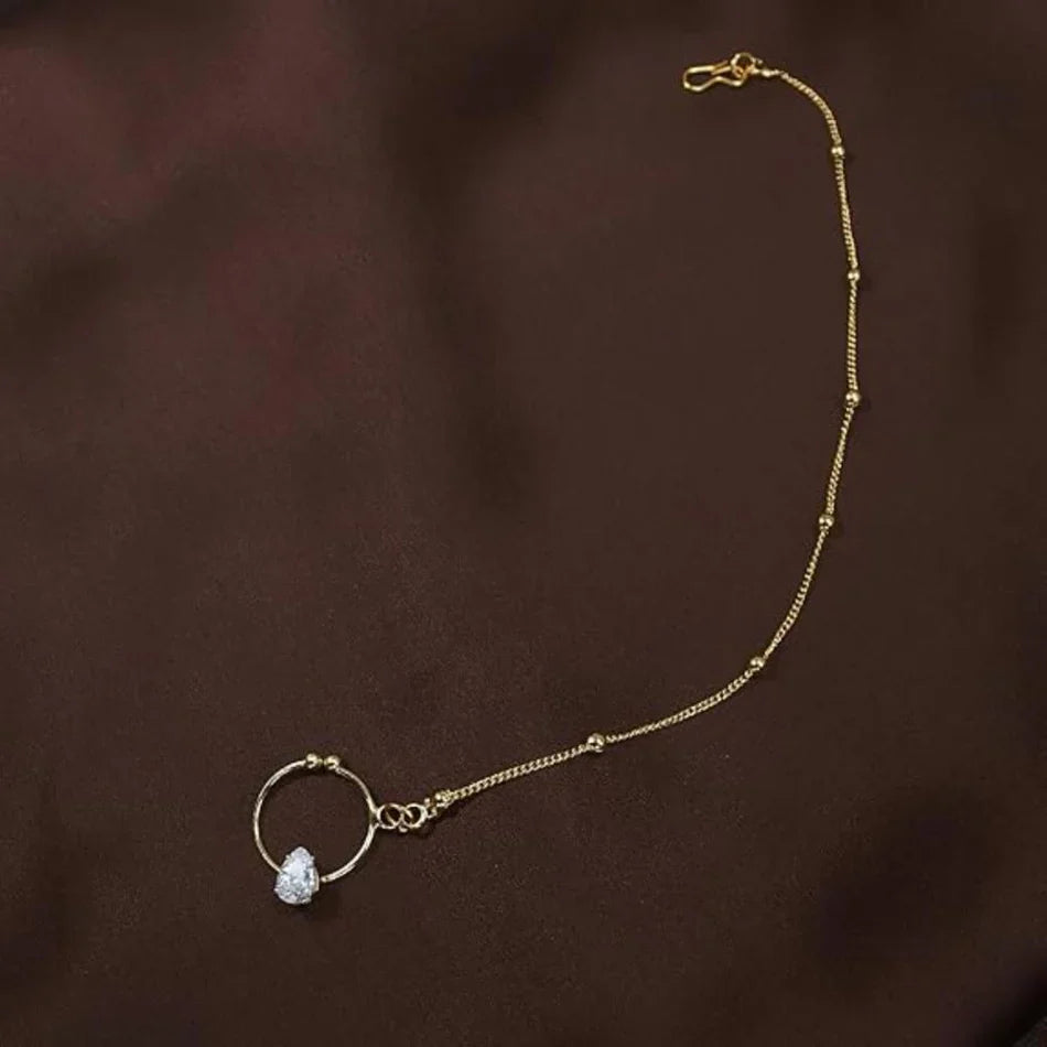 Darshana Jewels Designer Crystal Stone Nose Ring