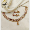 Darshana Jewels Elegant Pota Stone And Meenakari Necklace Set