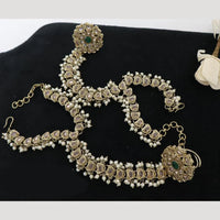 Darshana Jewels Royal Crystal Stone And Pearl Hand Harness