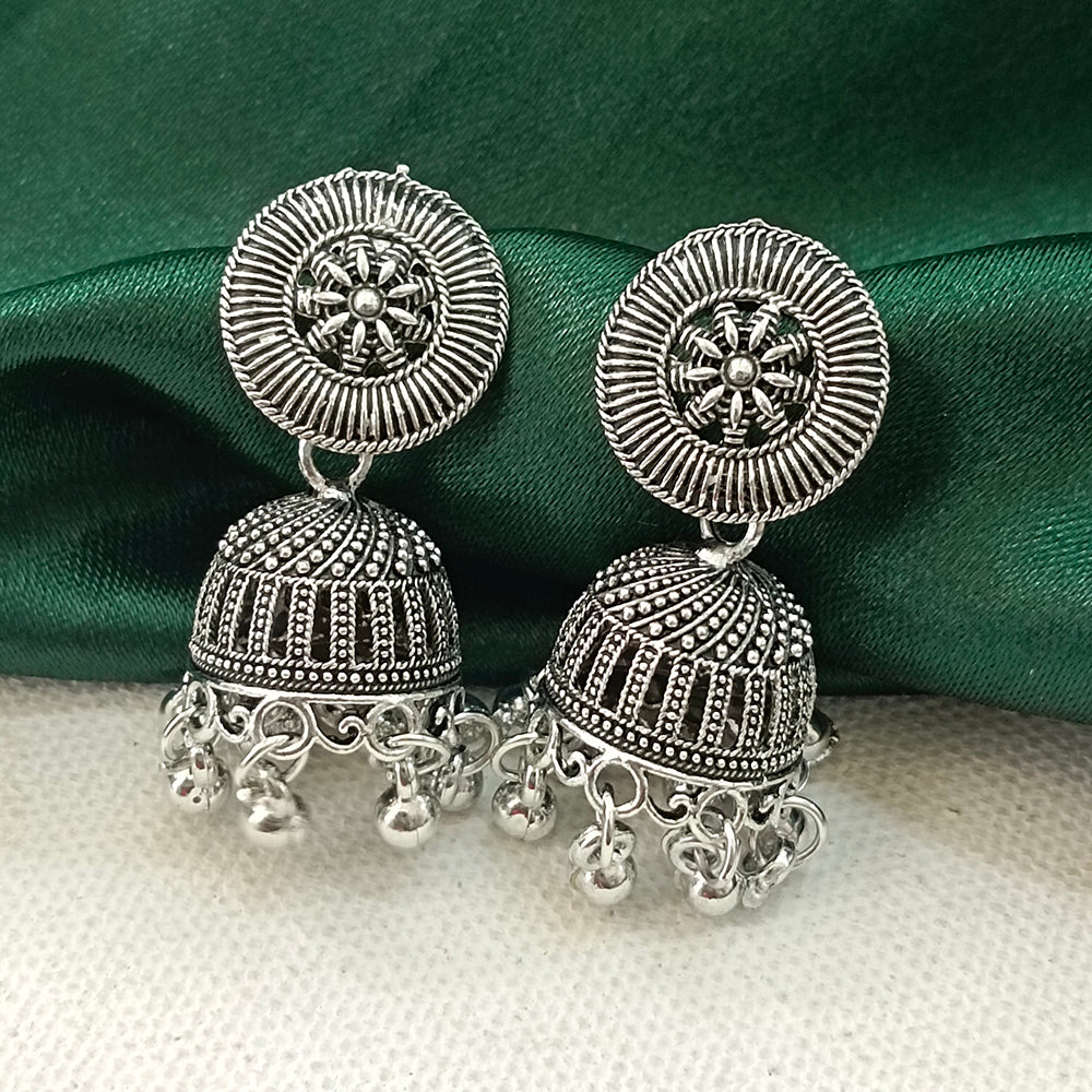 Darshana Jewels  Oxidised Plated Round Jhumki Earrings(Pack of  6)