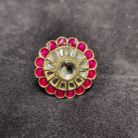 Darshana Jewels Royal Kundan Stone Meenakari Finger Ring