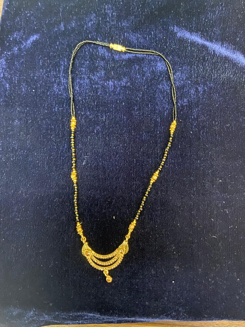 Darshana Jewels Grace Glow Black Beads Mangalsutra