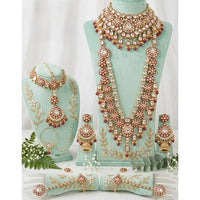 Darshana Jewels Kundan Stone Meenakari Bridal Jewellery Set
