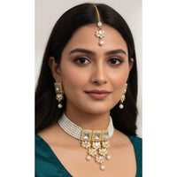 Darshana Jewels Kundan And Austrian Stone Designer Choker Necklace Set