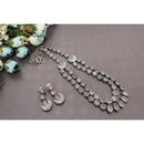 Darshana Jewels Oxidised Plated Royal Pota Stone Long Necklace Set