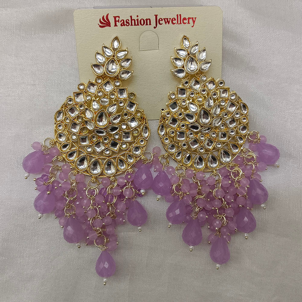 Hania Jewels Luxury Kundan Stone Pearl And Beads Dangler Earrings