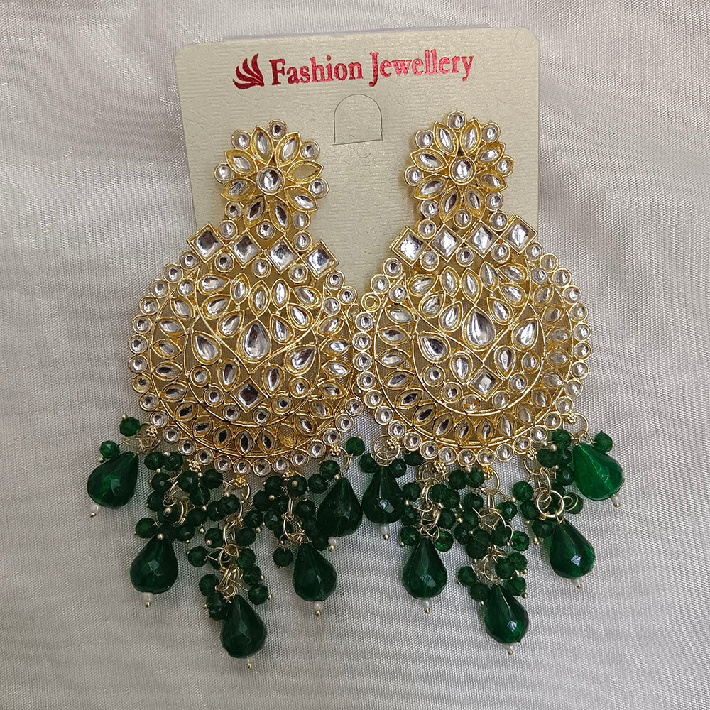 Hania Jewels Luxury Kundan Stone Pearl And Beads Dangler Earrings