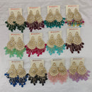 Hania Jewels Luxury Kundan Stone Pearl And Beads Dangler Earrings