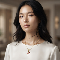 Darshana Jewels Stylish Gold Plated Tulip Flower Chain Pendant