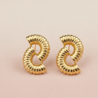 Urthn Stylish Gold Plated Earrings(Pack of 3)