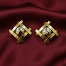 Urthn Elegant Gold Plated Earrings for Daily Wear(Pack of 3)