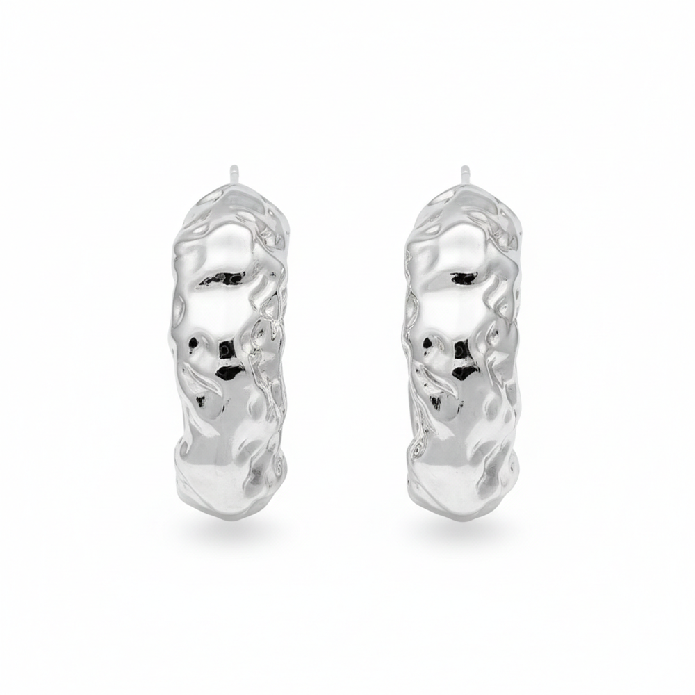 Urthn Stylish Silver Plated Earrings (Pack Of 6)