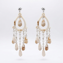Darshana Jewels  Bohemian Shell & Pearl Drop Dangler Earrings for Women  (Set of 6)