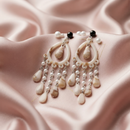 Darshana Jewels  Bohemian Shell & Pearl Drop Dangler Earrings for Women  (Set of 6)