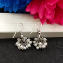 Darshana Jewels  Oxidised Plated White Pearl Small Jhumki Earrings(Pack of 6)