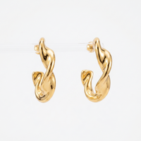 Urthn  Stylish Gold Plated Twisted  Stud Earrings(Pack of 6)