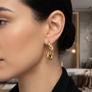 Urthn  Stylish Gold Plated Twisted  Stud Earrings(Pack of 6)