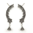 Darshana Jewels Oxidised Plated Peacock And flower Ear Cuff For Women And Girls(Pack of 6)
