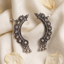 Darshana Jewels Oxidised Plated Austrian Stone Earcuff
