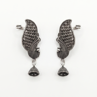 Darshana Jewels Oxidised Plated Peacock Earcuff (Pack of 6)