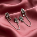 Urthn Traditional Trishul  Motif Oxidised Earcuff for Women (Pack of 6)