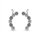 Urthn Stylish Oxidised Ear Cuffs with Floral Motif for Women Traditional Fashion Jewellery(Pack of 12)