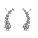 Urthn Stylish Oxidised Ear Cuffs for Women Traditional Fashion Jewellery(Pack of 12)