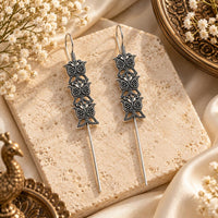 Urthn Stylish Oxidised Ear Cuffs with Butterfly Motif for Women Traditional Fashion Jewellery