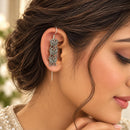 Urthn Stylish Oxidised Ear Cuffs with Butterfly Motif for Women Traditional Fashion Jewellery(Pack of 12)