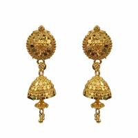 Darshana Jewels Elegant Gold Plated Floral Jhumka Drop Earrings(Pack Of  6)