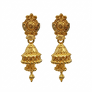 Darshana Jewels Elegant Gold Plated Floral Double Jhumka Drop Earrings(Pack Of  6)