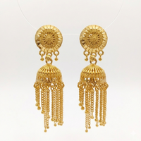 Darshana Jewels Elegant Gold Plated Floral Jhumka Drop Earrings(Pack Of  6)