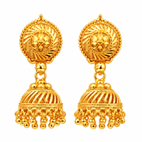 Urthn Beautiful Gold Plated Jhumka Earrings for Women | Designer Ethnic Jewellery for Festive Looks( Pack of 6)