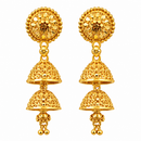 Urthn Traditional Gold Plated Double Layer Jhumki Earrings | Designer Indian Earrings for Women & Girls( Pack of 6)