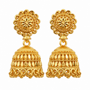 Urthn Timeless Gold Plated Jhumki Earrings | Elegant Traditional Jewellery for Weddings & Festive Occasions( Pack of 6)