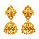 Urthn Traditional Gold Plated Jhumki Earrings with Leaf Shape Stud for Women & Girls( Pack of 6)