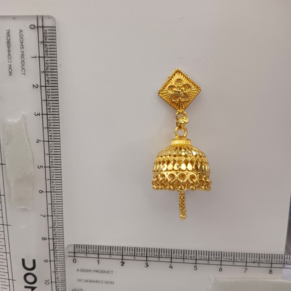 Urthn Stylish Gold Plated Jhumka Earrings | Traditional Fashion Jewellery for Festive & Party Wear( Pack of 6)