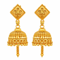 Urthn Stylish Gold Plated Jhumka Earrings | Traditional Fashion Jewellery for Festive & Party Wear( Pack of 6)