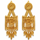 Darshana Jewels Gold Plated Traditional Small Dangler Earrings(Pack Of 6)