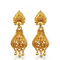 Darshana Jewels Gold Plated Traditional Small Dangler Earrings(Pack Of 6)