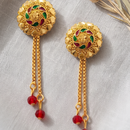 Darshana Jewels Gold Plated Traditional Dangler Tassel Earrings