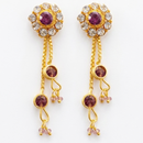 Darshana Jewels Gold Plated Traditional Dangler Tassel Earrings(Pack Of 6)